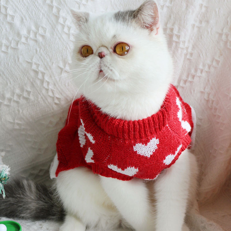 Festive Princess Dress Sweater for Cats