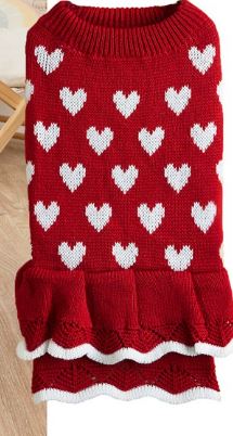 Festive Princess Dress Sweater for Cats