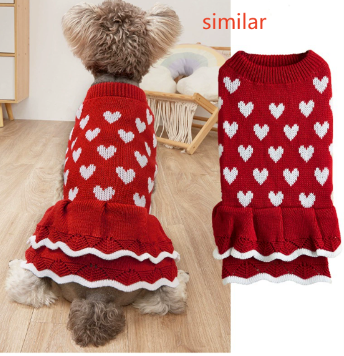 Festive Princess Dress Sweater for Cats